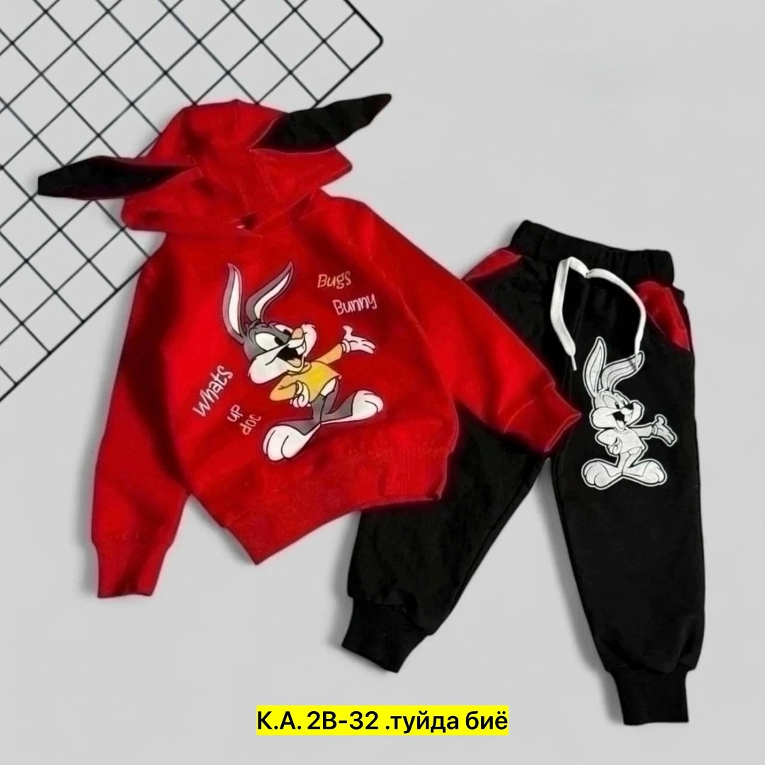 детский костюм трикотажный bugs bunny,трикотажный костюм для девочки,костюм трикотажный,детские костюмы,детский костюм трикотажный bugs bunny q&t kisd 215609262