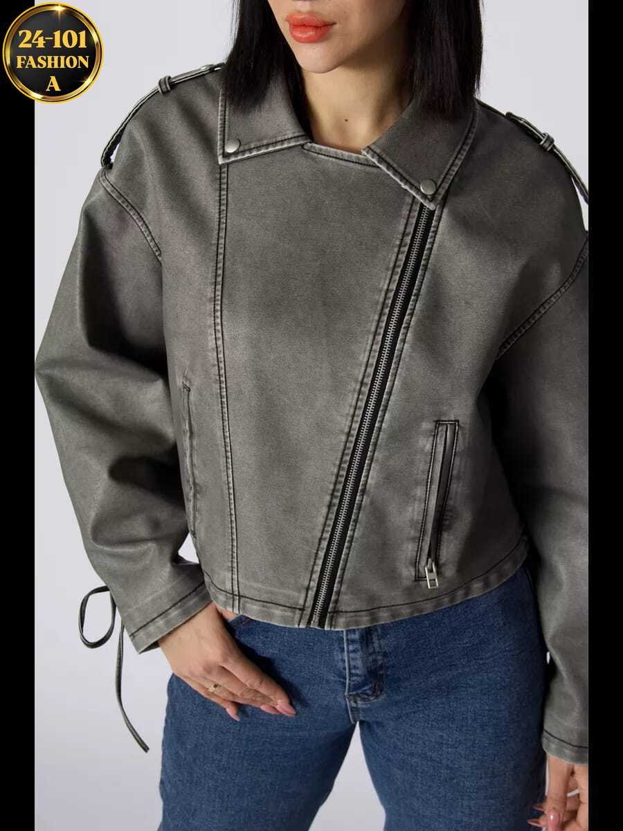 косуха винтажная кожаная куртка серая оверсайз mony,косуха винтажная куртка кожаная oversize серая monyken,женская демисезонная кожаная куртка-косуха оверсайз,косуха серая винтажная куртка кожаная ове
