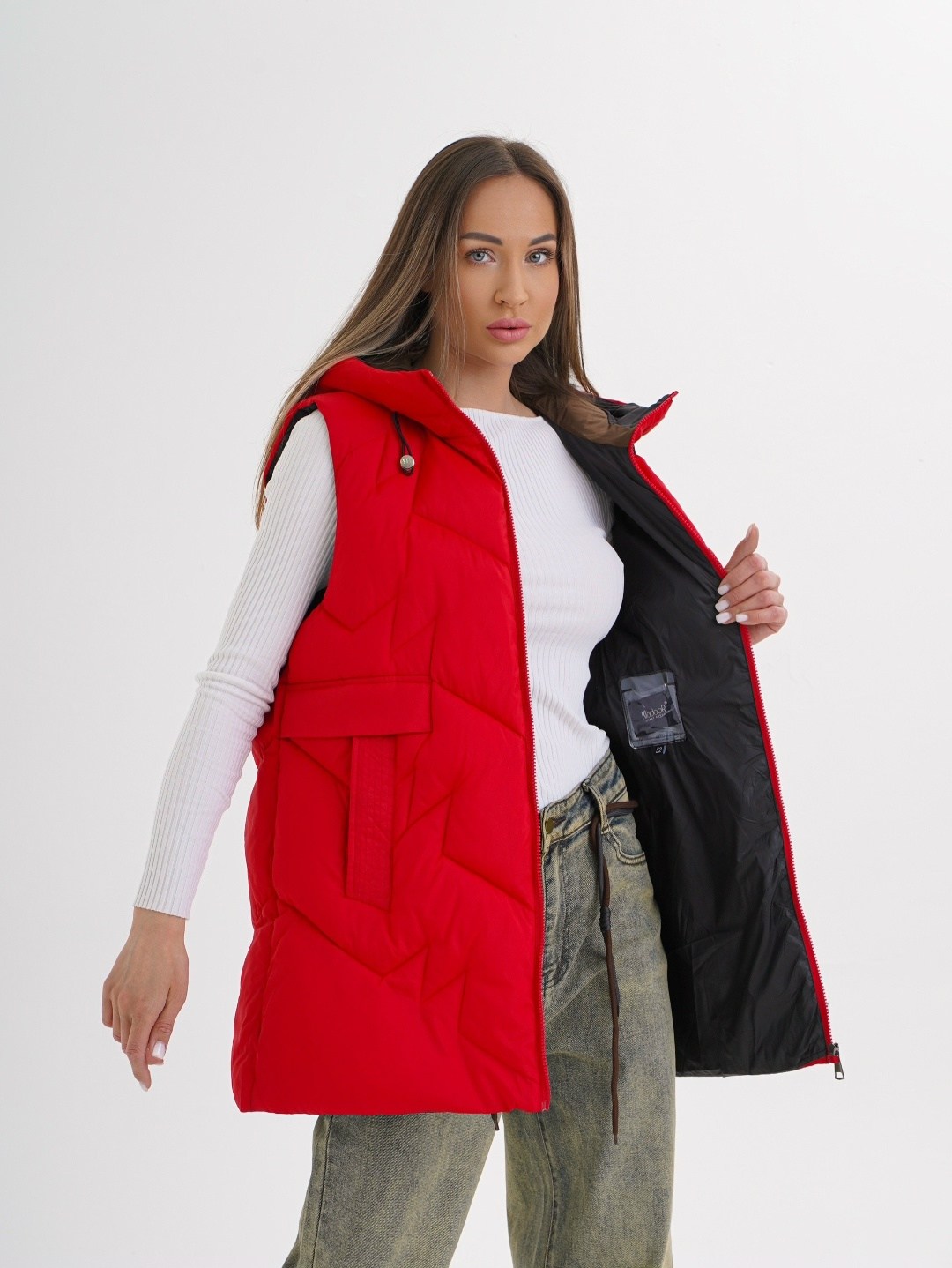 женские жилеты,жилетка женская,жилет,жилет утепленный,жилет с капюшоном