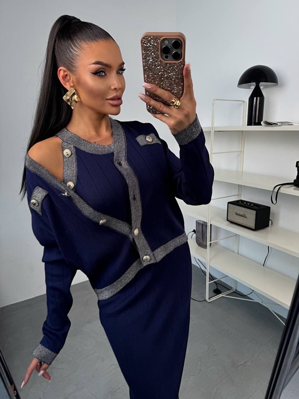 костюм двойка кардиган,стильные костюмы,кофта кардиган,костюм с платьем,костюм женский платье