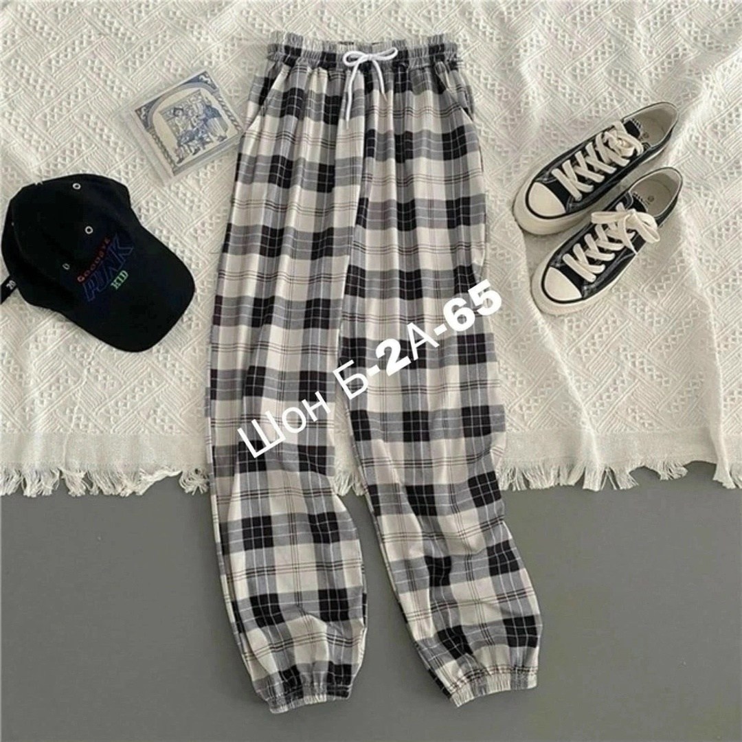 женские брюки в клетку,брюки в клетку,клетчатые брюки,штаны в клетку,брюки свободные повседневные