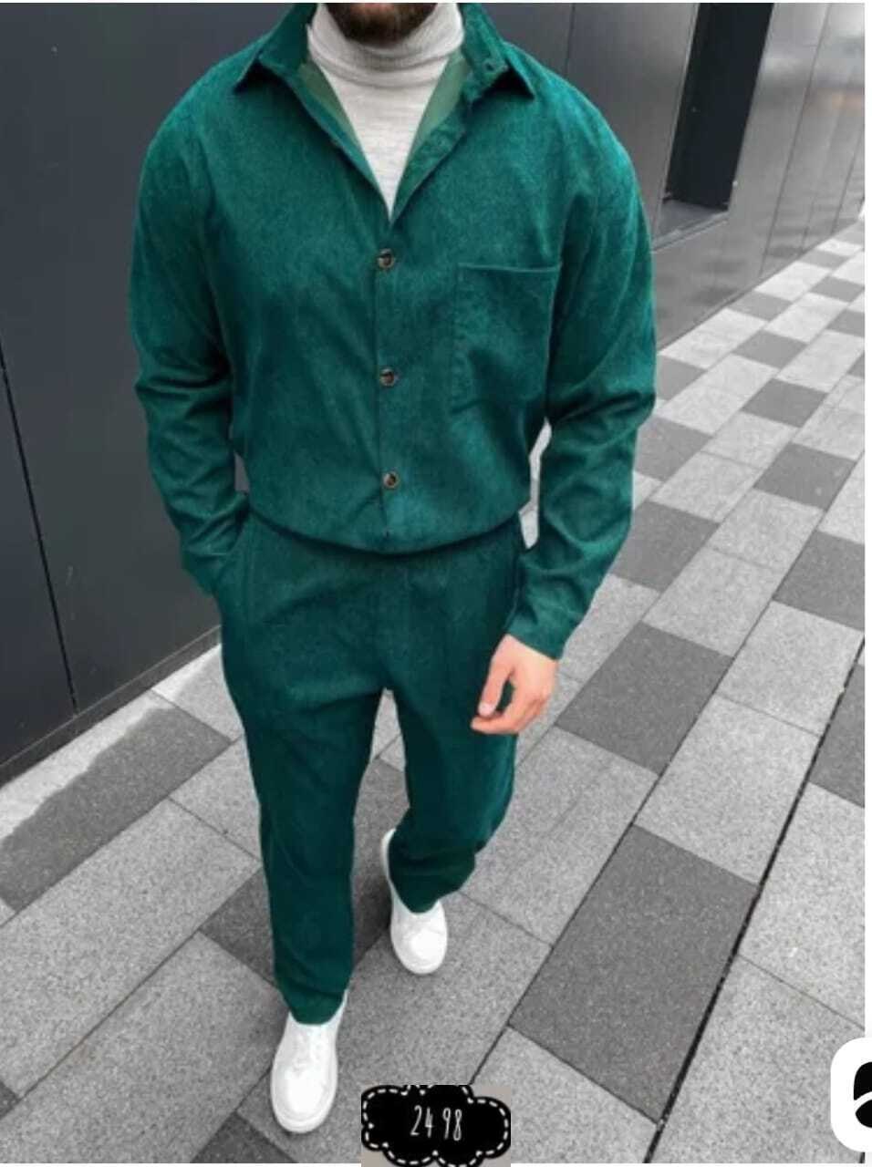 костюм двойка мужской,костюм двойка для мужчин вельвет,мужская мода,костюм вельветовый с рубашкой и брюками zakiya shop,мужской вельветовый костюм