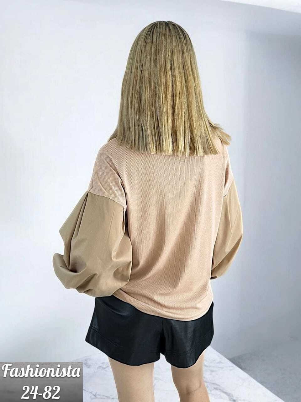блузка с пышными рукавами,свитшот с пышными рукавами,свитшот с объемным рукавом,женский свитшот,женская кофта