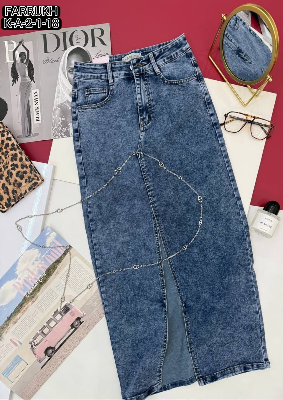 юбка джинс,джинсовая юбка,джинсовая юбка с разрезом спереди,женские джинсовые юбки,юбка миди джинсовая с разрезом спереди ниже колен