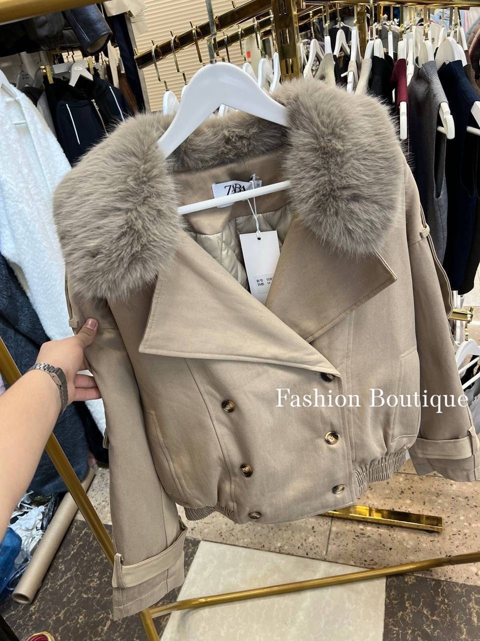 меховая куртка,зимняя кашемировая куртка с лисьим меховым воротником для женщин,куртка модная,женская парка на натуральном меху укороченная куртка с лисьим мехом,женская куртка со съемным меховым воро