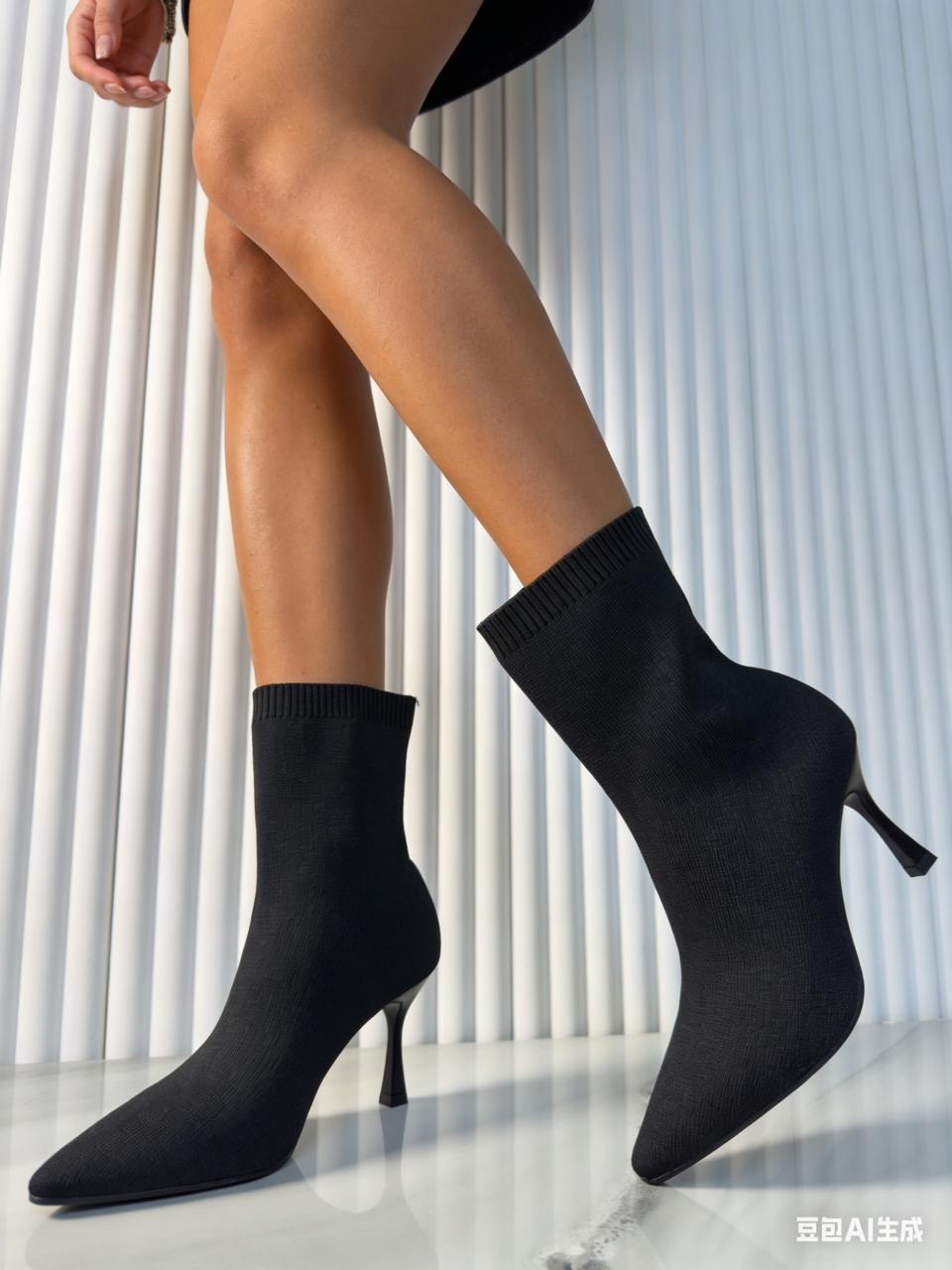 asos design rosetta kitten heel sock boots in black,ботильоны женские,женская ,ботильоны на каблуке,ботильоны носки