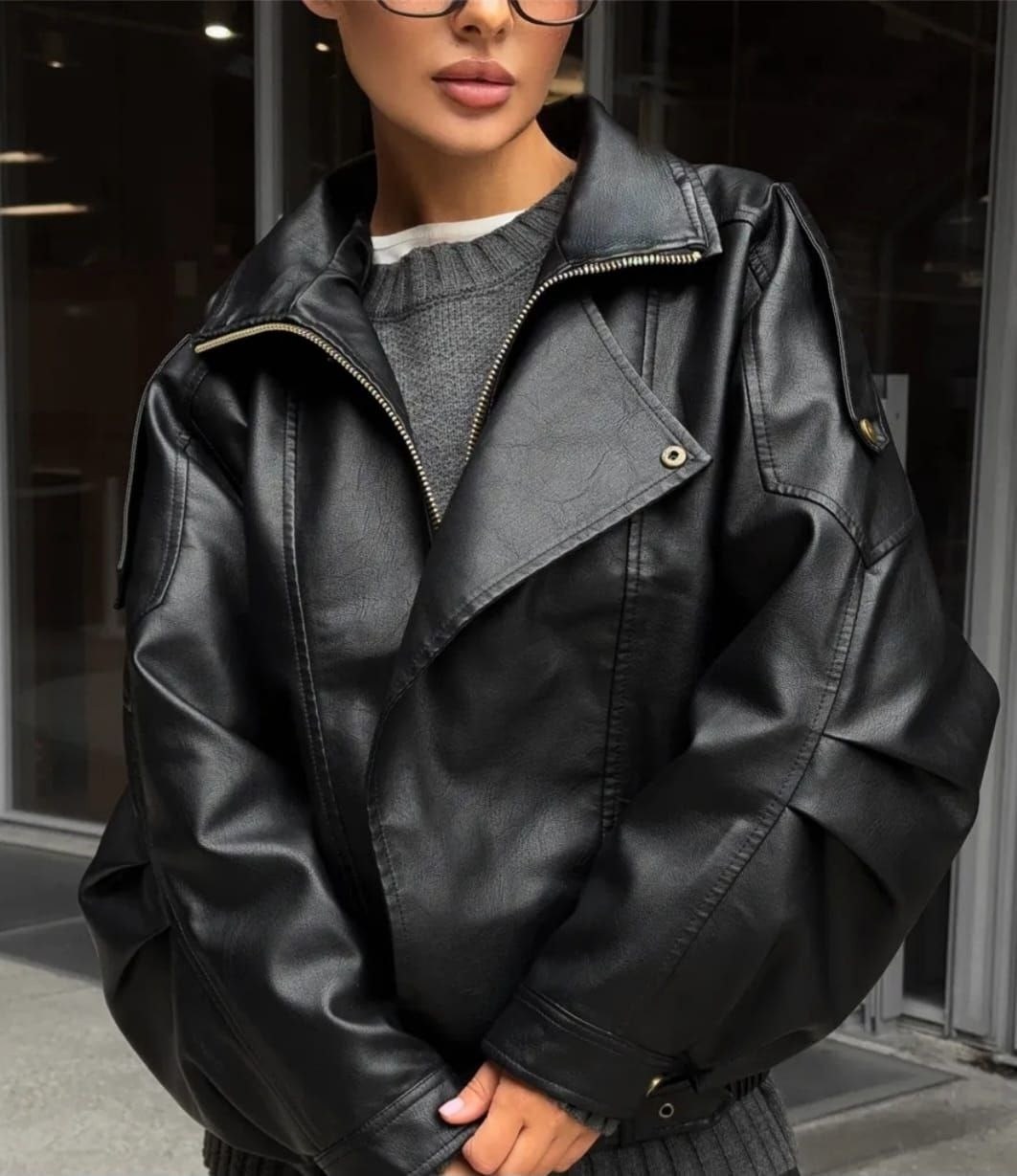 кожаная куртка женская,кожаная куртка,кожаная куртка женская оверсайз,куртка кожаная оверсайз,женская куртка из искусственной кожи
