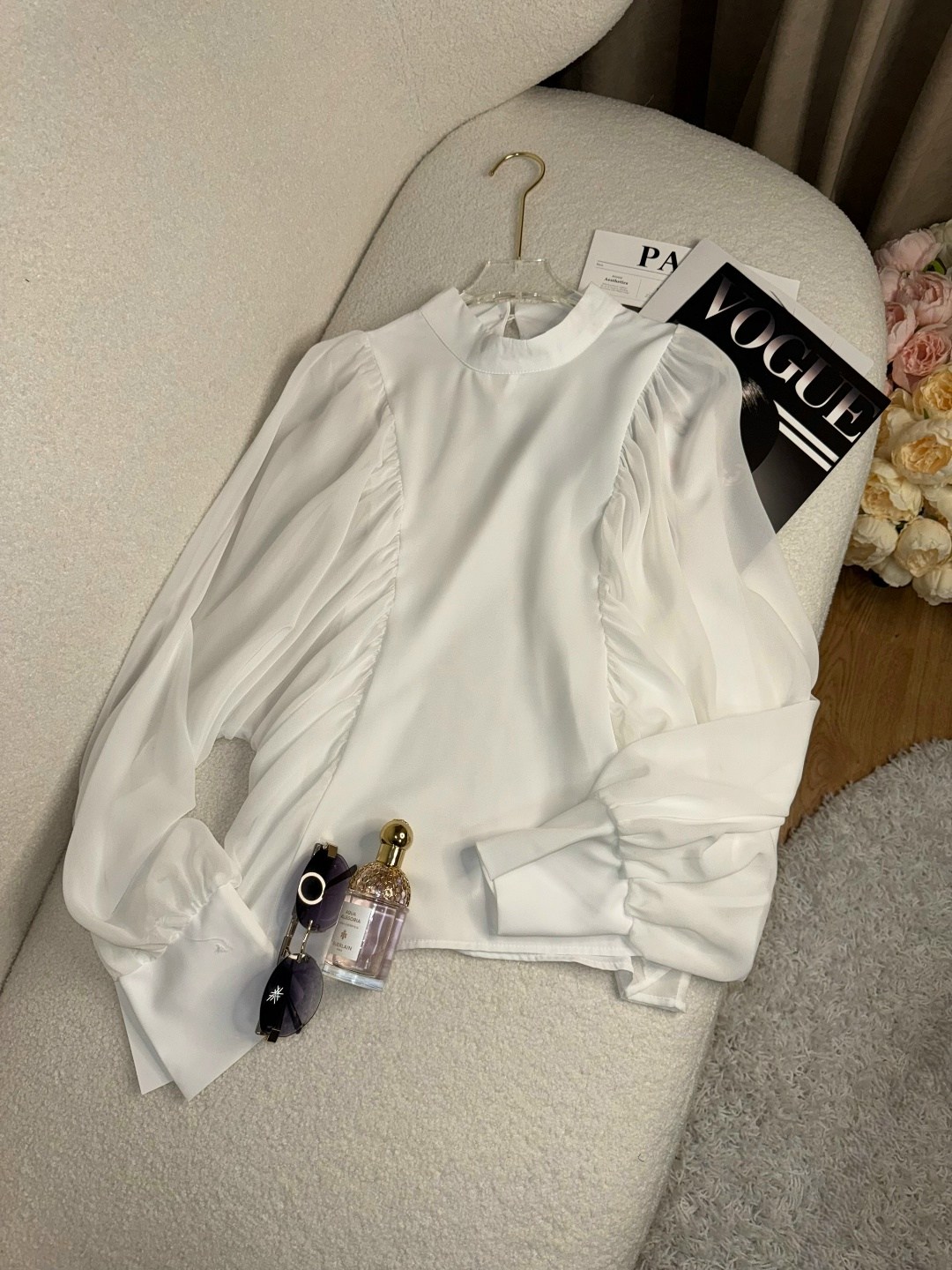 блузка с рукавами фонарик,женская блузка,блузка с рукавами,блузы,модная блузка