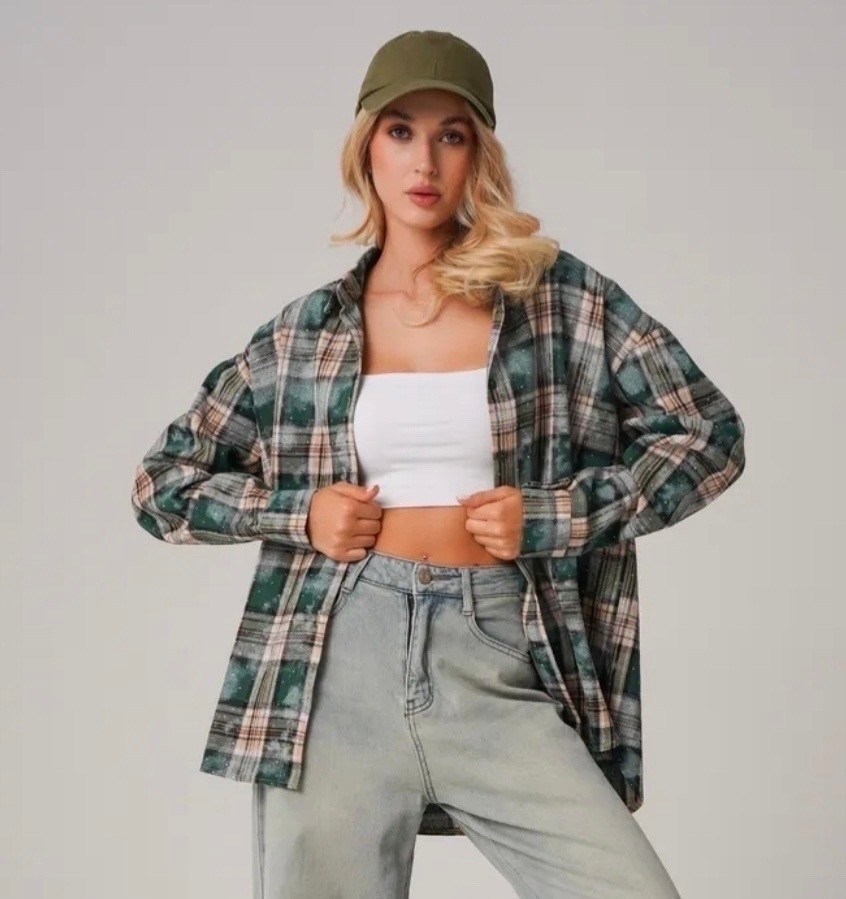 рубашка в клетку оверсайз варенка umalook,женская рубашка в клетку,рубашка оверсайз в клетку,женская рубашка,рубашка женская в клетку оверсайз теплая