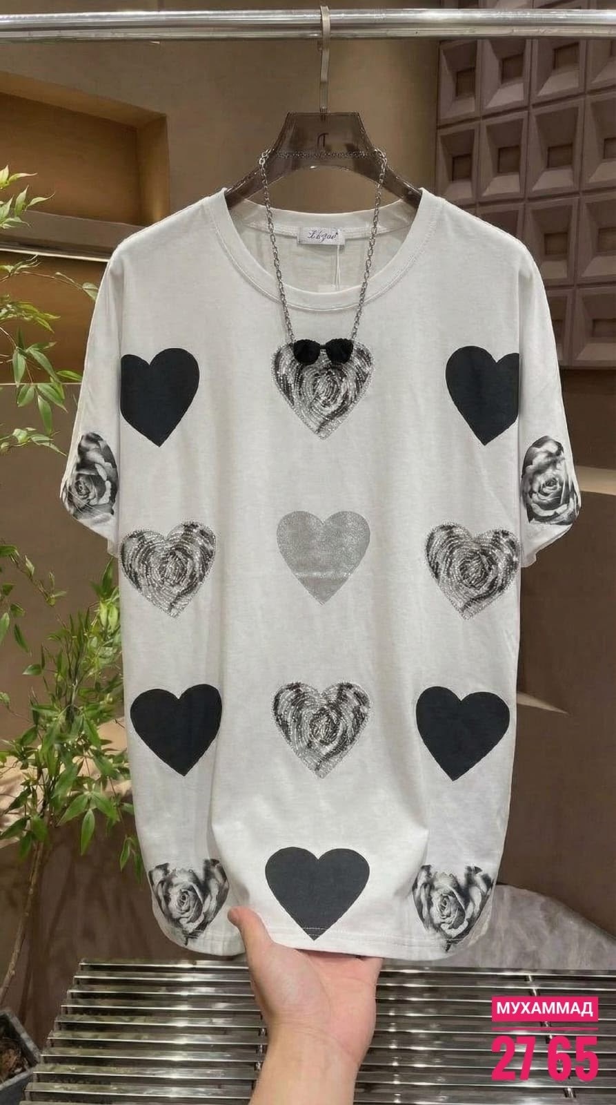 женская футболка,женские футболки с принтом,женская футболка оверсайз,футболка с сердечками,футболка с сердцем