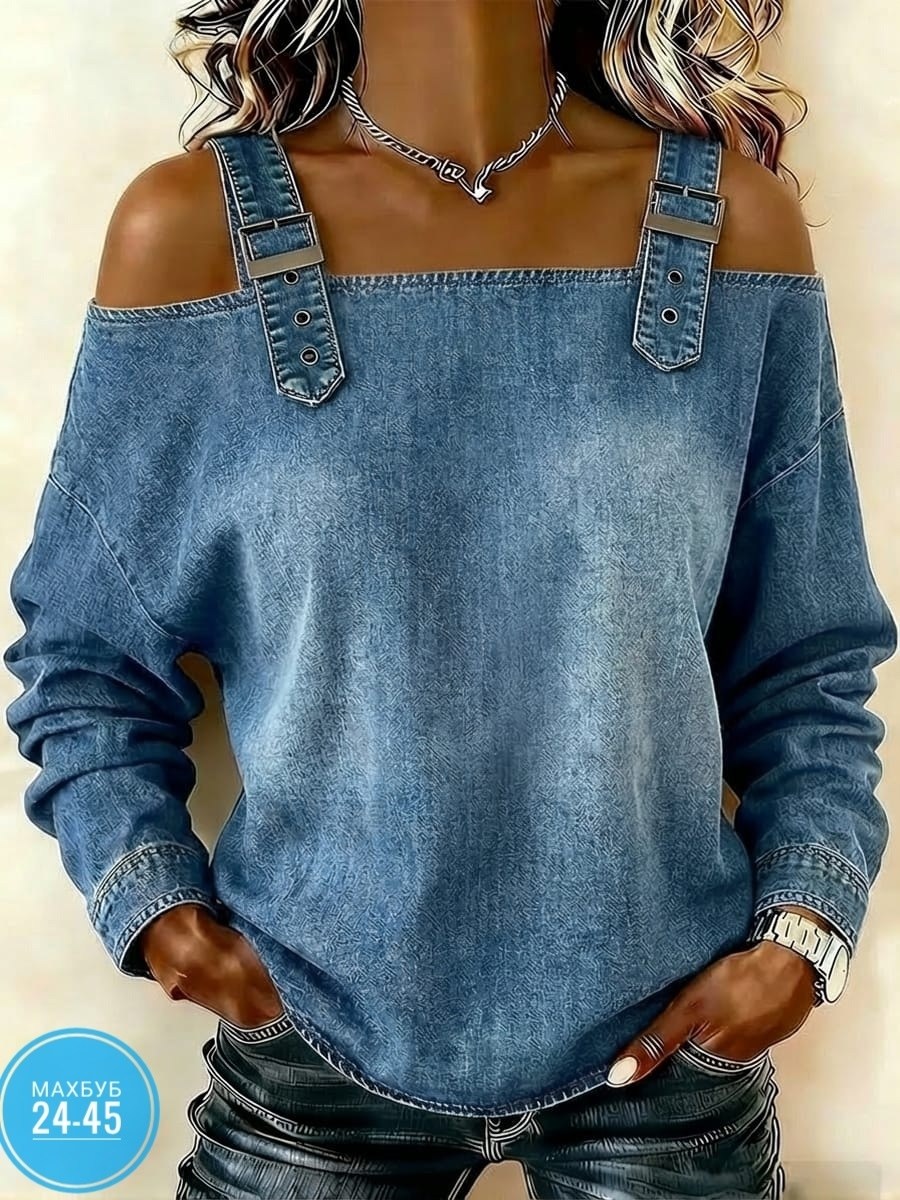 джинсовая кофта,джинсовая блузка,джинсовая блузка с открытыми плечами,кофта женская,джинсовый топ