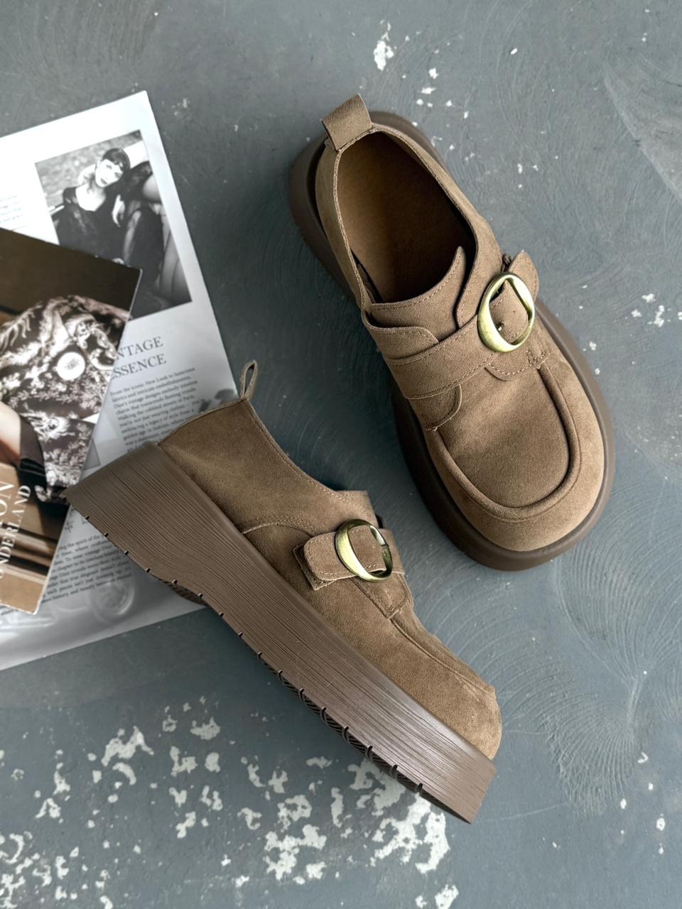 , повседневные, женская,лоферы замш,лоферы женские