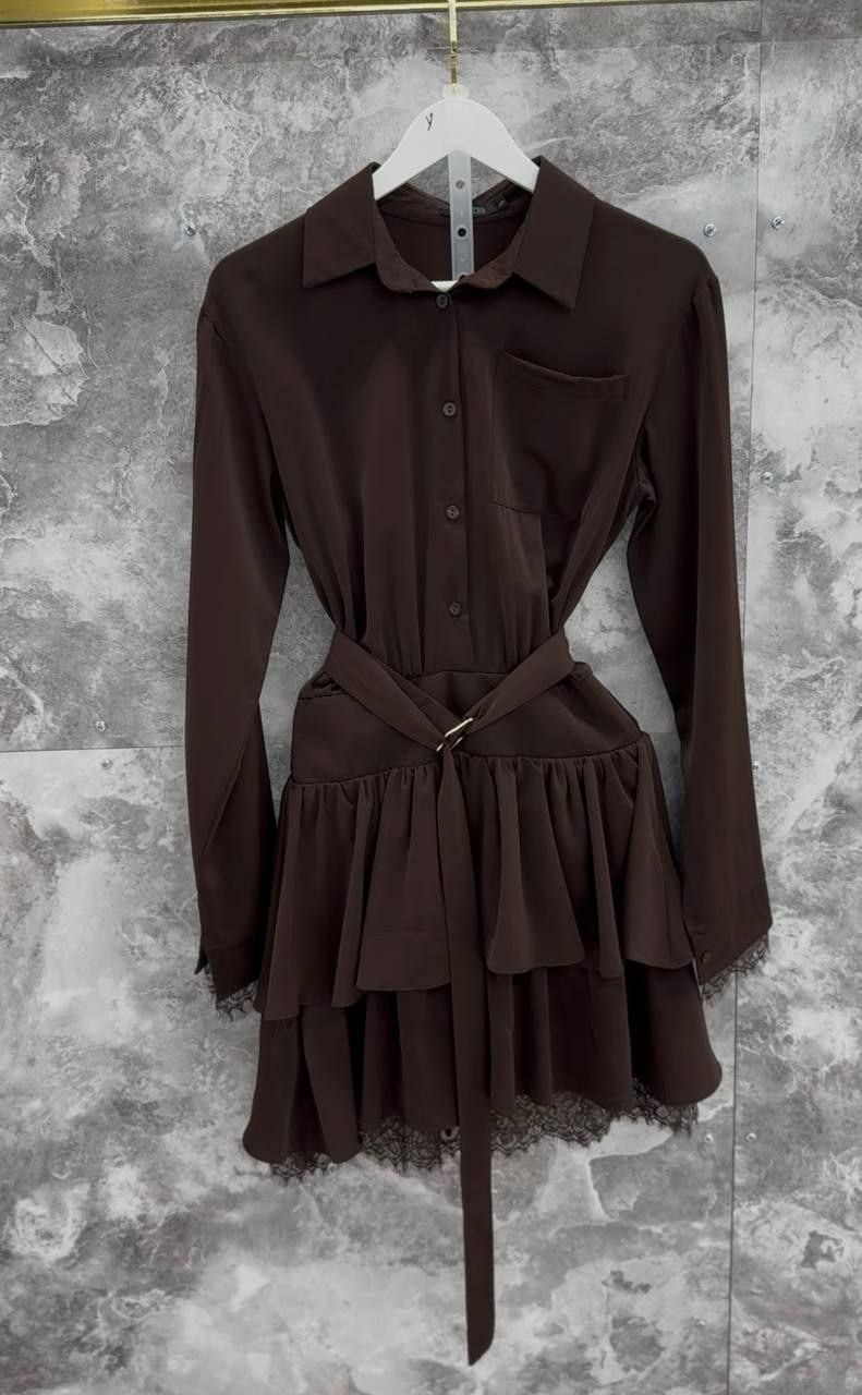 платье женское,коричневое платье,платье,модель платья,шифоновое платье