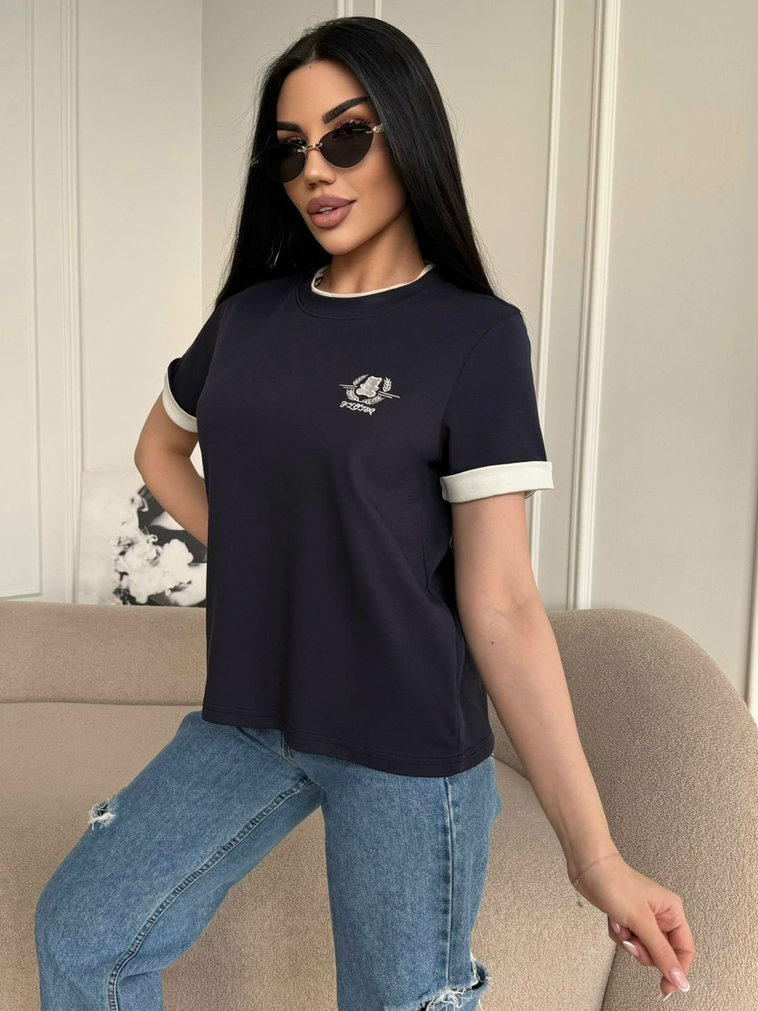 футболки женская,футболке,темно синий футболка,футболки с коротким рукавом,футболки для женщин