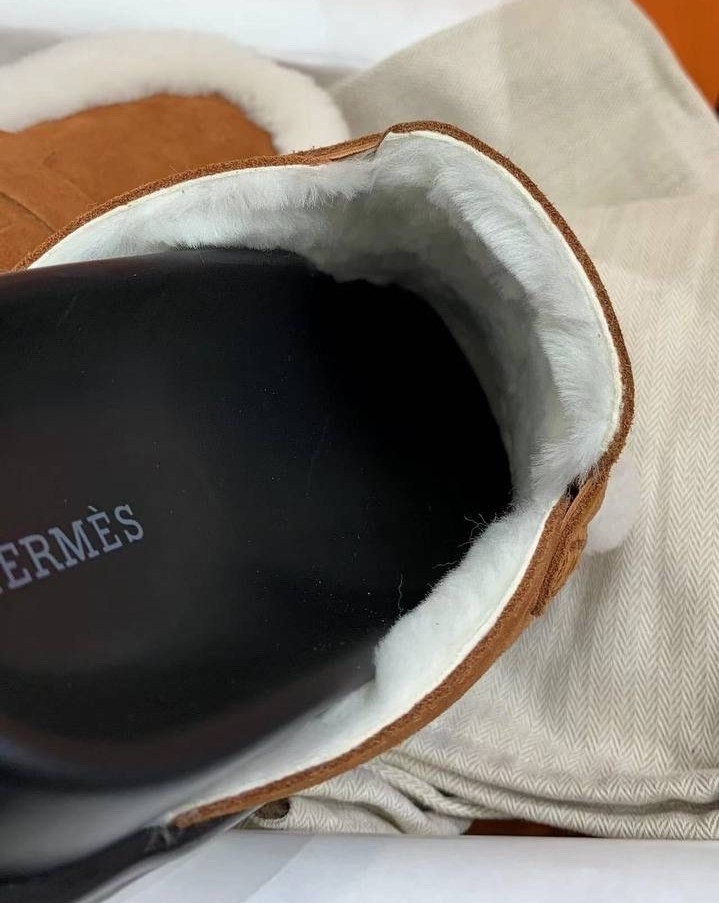 ,мюли эрмес с мехом,мюли с мехом,замшевые мюли,мюли женские