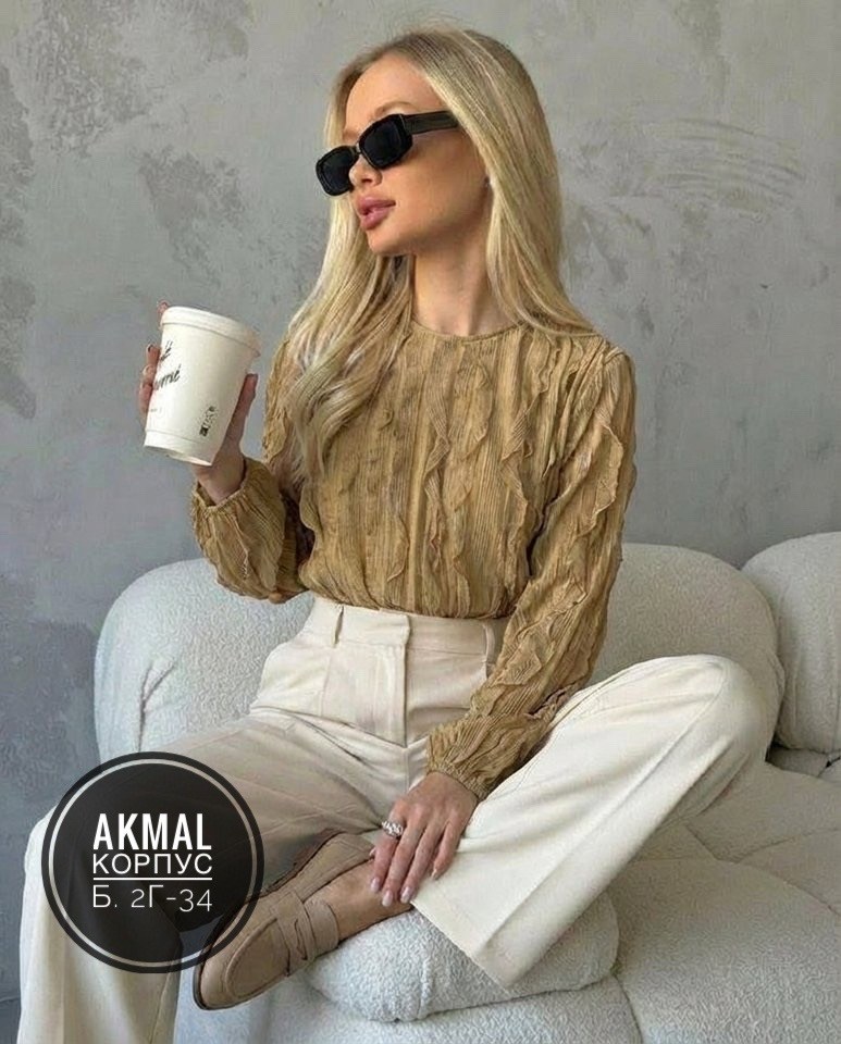 блузка с оборками,женская блузка,блуза,блузка,блузка нарядная с воланами