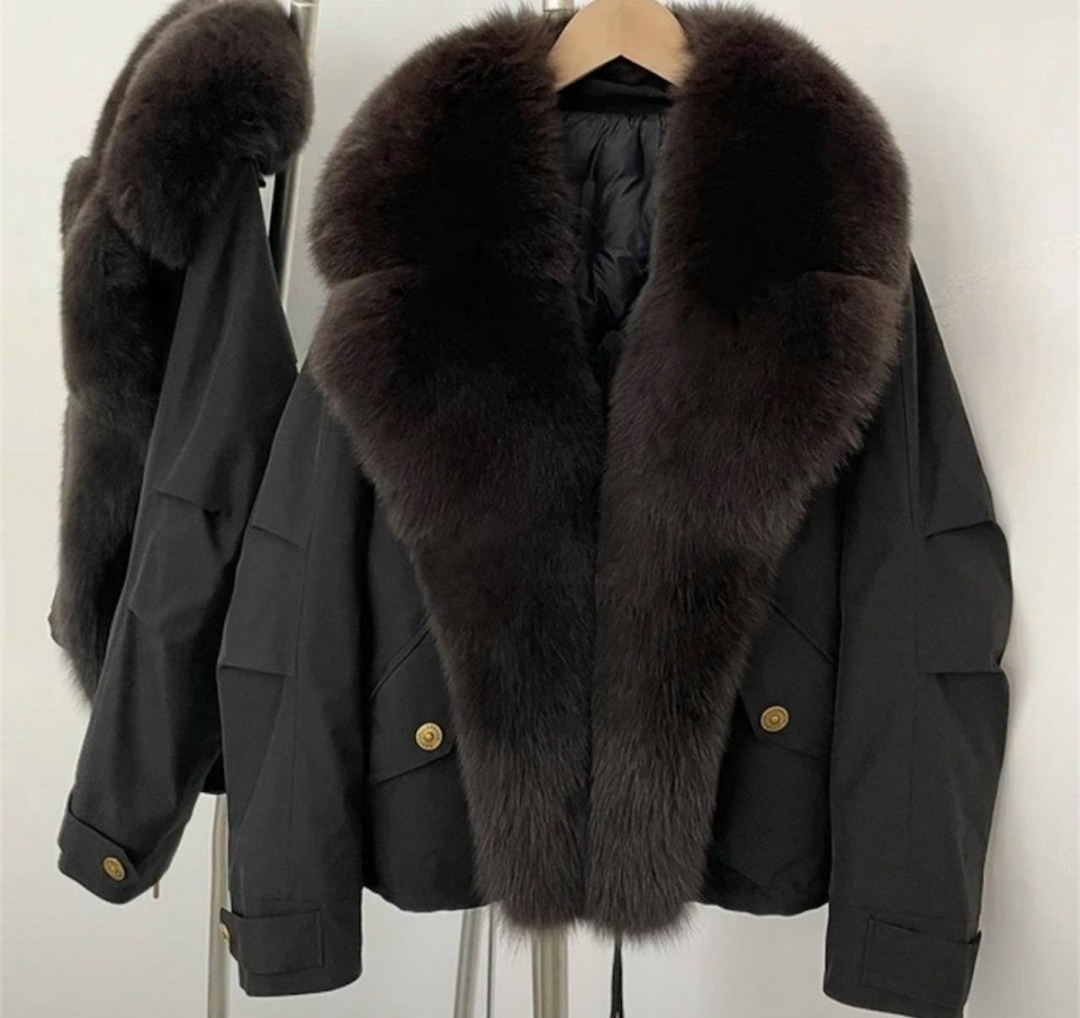 женский пуховик с меховым воротником,куртка с отстегивающимся воротником,женские пуховики,женская пуховик oftbuy 2026 с меховым воротником,меховой воротник