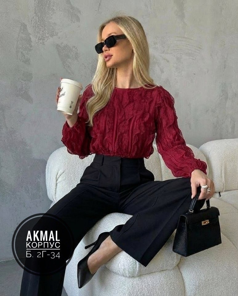 блузка с оборками,женская блузка,блуза,блузка,блузка нарядная с воланами