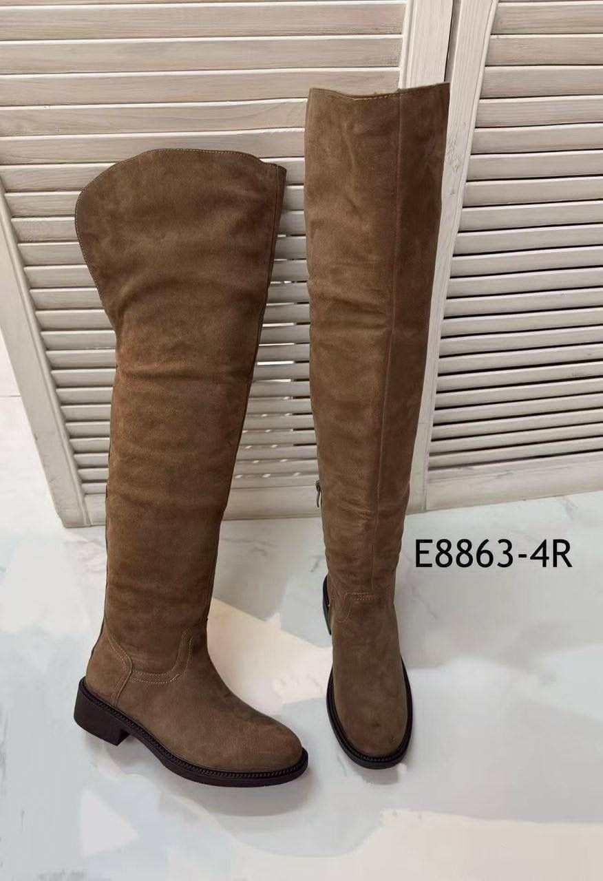 сапоги ботфорты,женские сапоги,замшевые сапоги эллос,замшевые сапоги,женские ботфорты