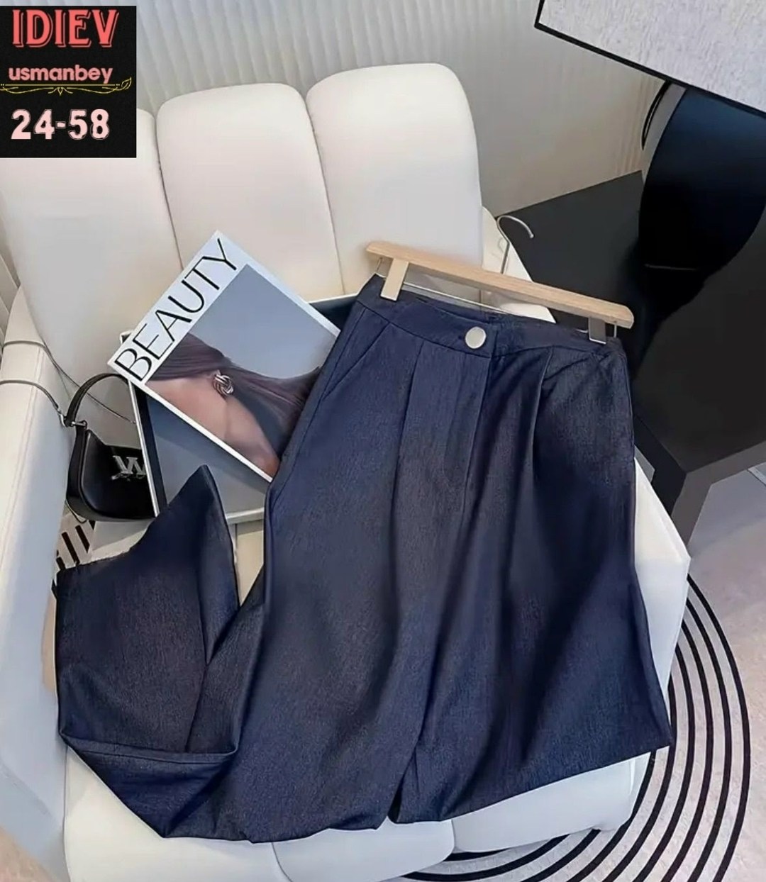 джинсовый костюм брючный палаццо с жилетом vera nova,женские костюмы,джинсовые костюмы женские,брючные костюмы женские,джинсовый костюм