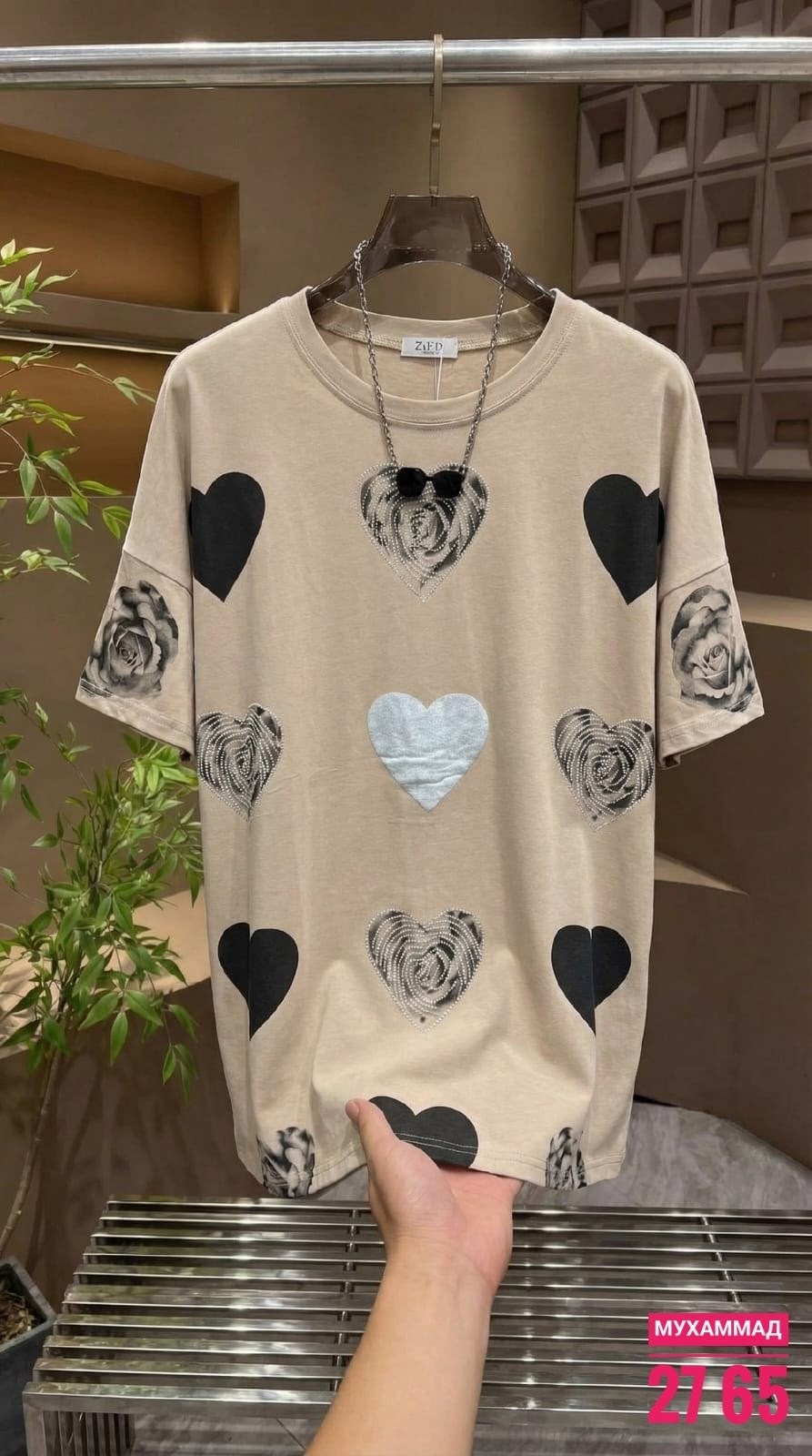 женская футболка,женские футболки с принтом,женская футболка оверсайз,футболка с сердечками,футболка с сердцем