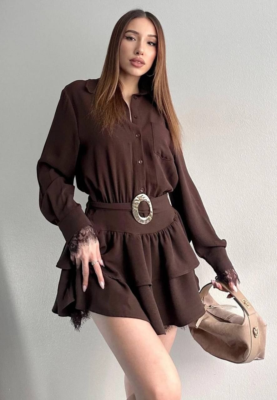 платье женское,коричневое платье,платье,модель платья,шифоновое платье