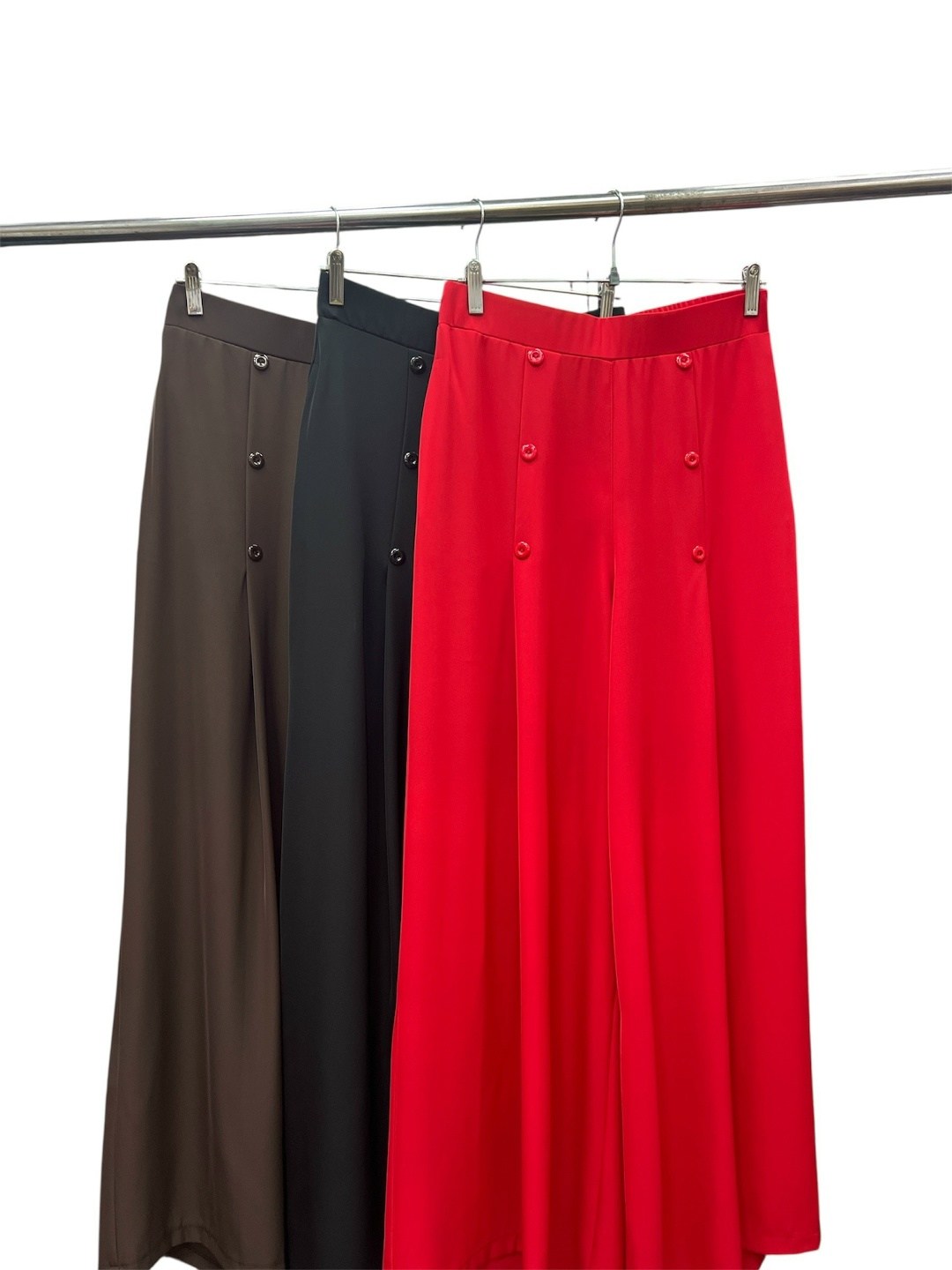 брюки laikony l-942-2 шоколадный,брюки палаццо женские коричневые,брюки широкие,брюки-палаццо с завышенной талией,классические брюки