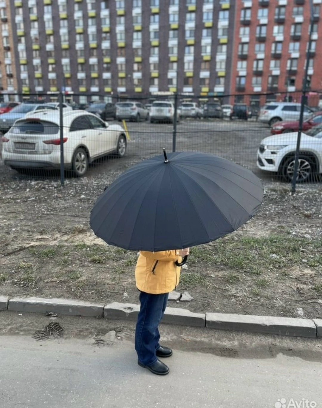 черный зонт,зонт трость черный,зонт большой,мужские зонты,зонт
