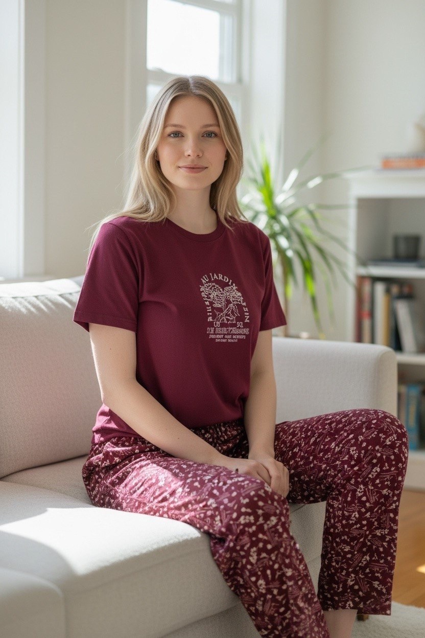 пижама,женская пижама,пижама женская с брюками,одежда для дома,комплект домашний