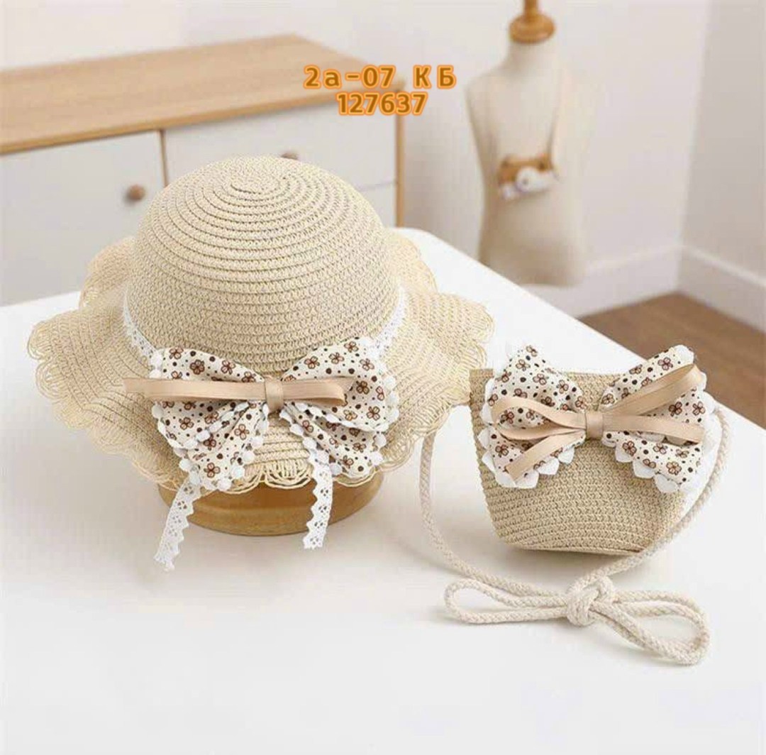 соломенная шляпа с сумочкой,детская соломенная шляпа с сумочкой,детская соломенная шляпа с сумкой,шляпа соломенная летняя с сумочкой,соломенная шляпка и сумочка для девочки