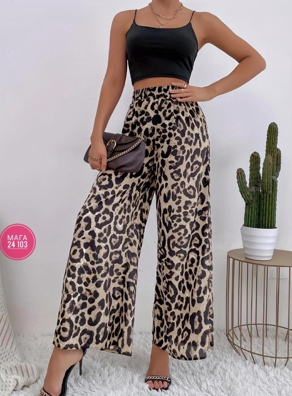 брюки с широкими штанинами с леопардовым принтом,женские широкие брюки клеш леопардовые,брюки с широкими штанинами с леопардовым принтом shein,shein vcay брюки с широкими штанинами с леопардовым принт