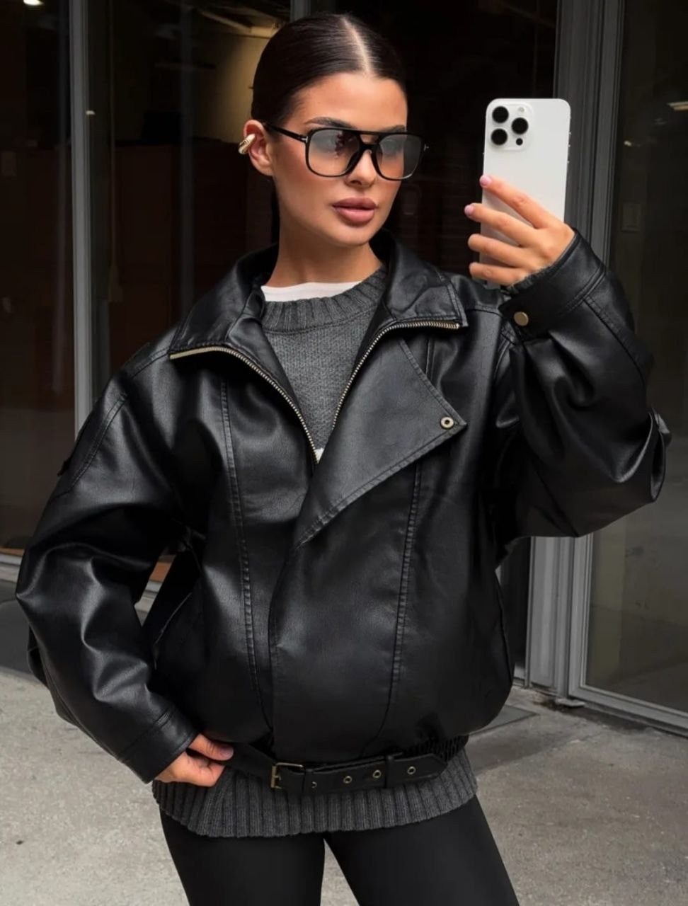 кожаная куртка женская,кожаная куртка,кожаная куртка женская оверсайз,куртка кожаная оверсайз,женская куртка из искусственной кожи