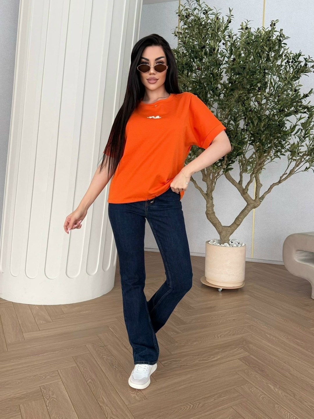 футболки женская,оранжевая футболка,футболка женская базовая,женская футболка оверсайз,футболка