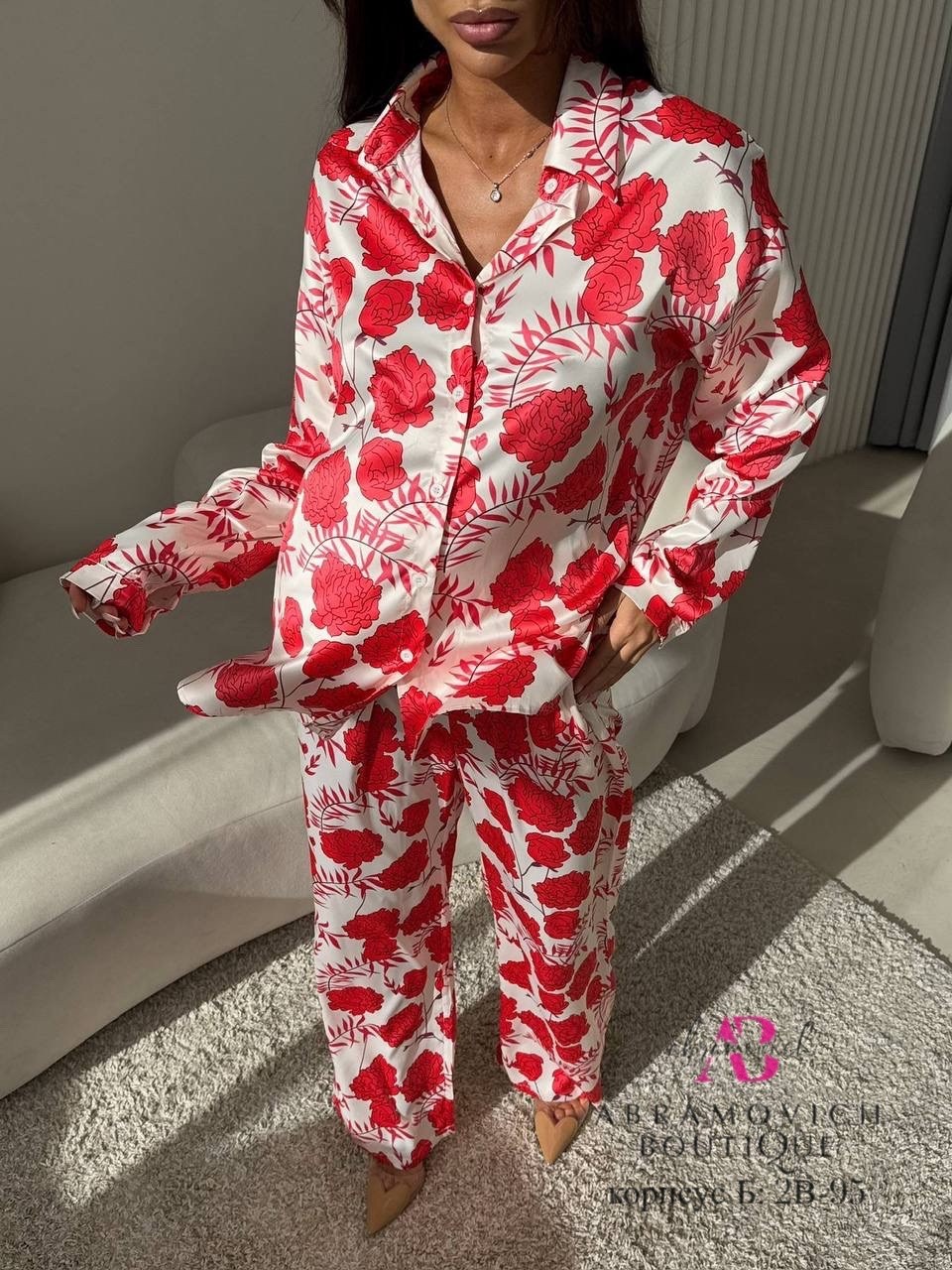 костюм женский,костюм в пижамном стиле,летние брючные костюмы,костюм с брюками,шелковый домашний костюм в пижамном стиле