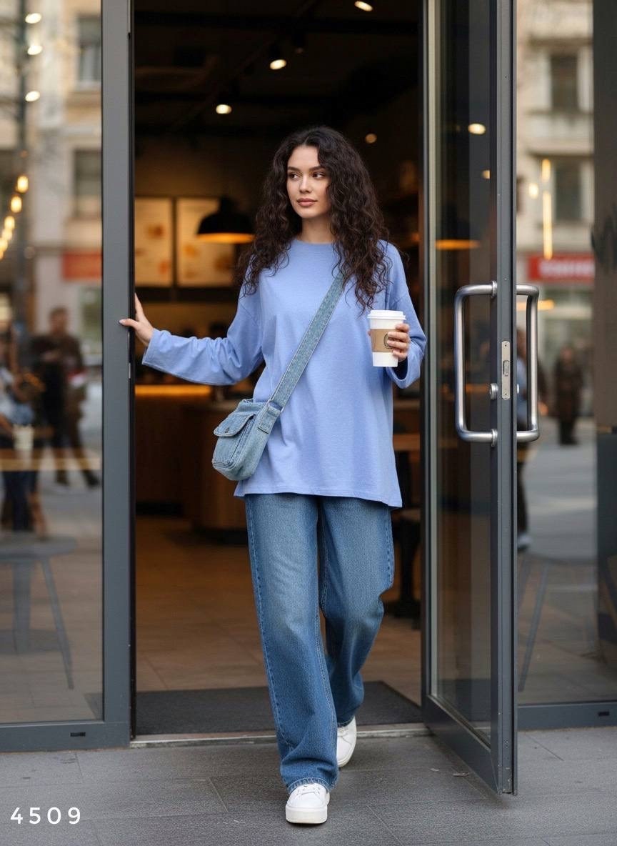 свитшот женская,женский свитшот оверсайз,голубой джемпер,модные наряды