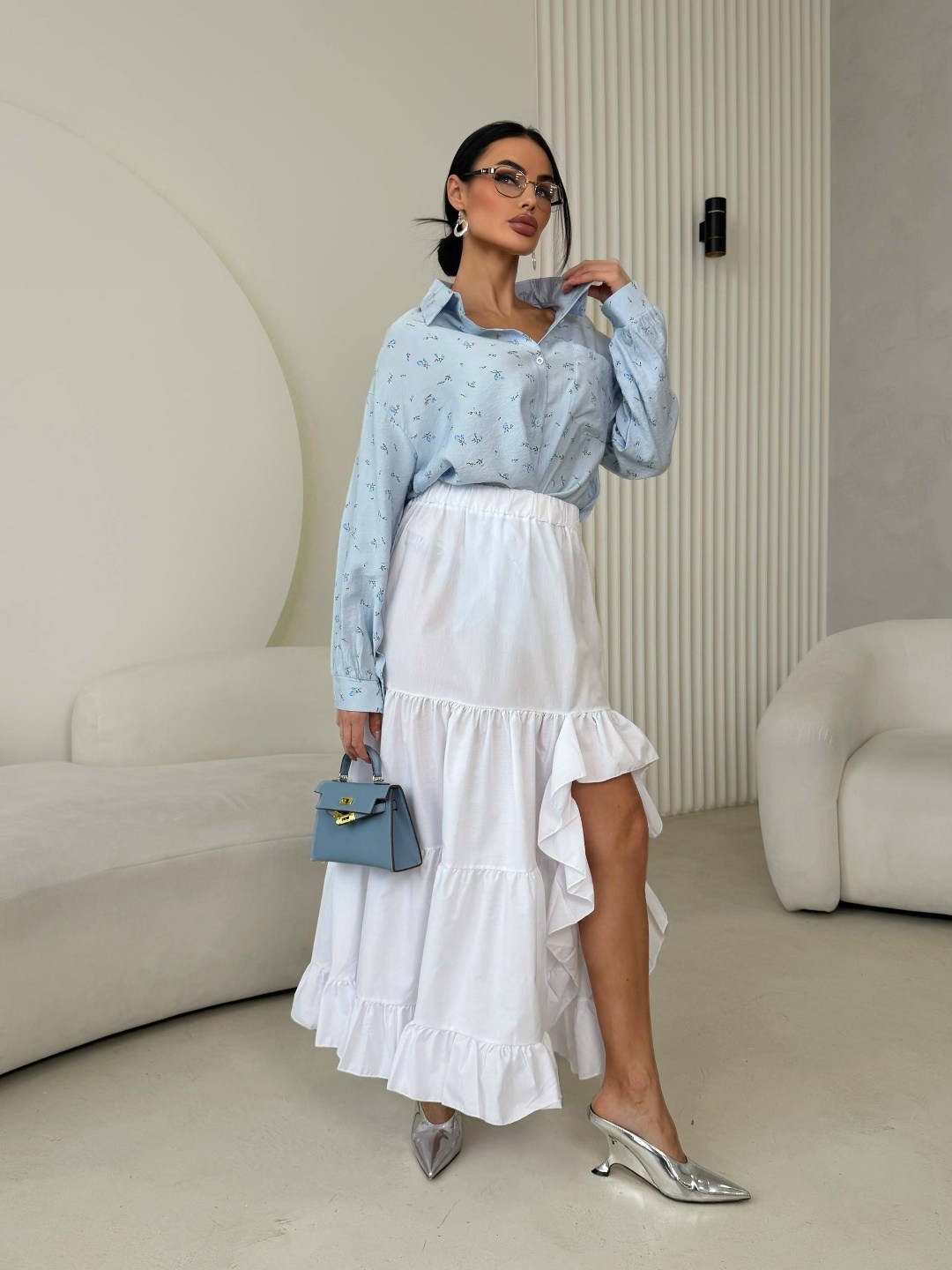 юбка с оборками,юбка с рюшами,юбка женская,модная юбка,женская блуза