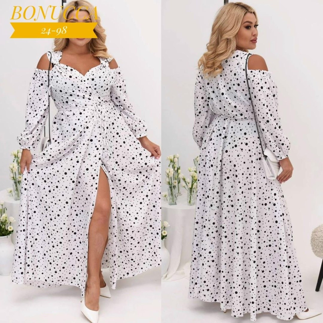 платья ,распродажа платьев,платье красное в белый горошек с длинным рукавом для полных женщин md007,женское платье,платье большие размеры