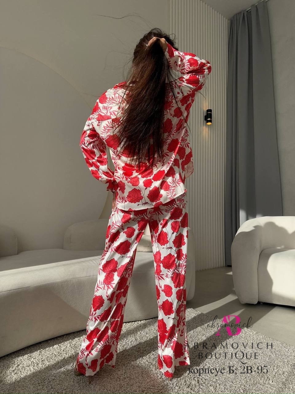 костюм женский,костюм в пижамном стиле,летние брючные костюмы,костюм с брюками,шелковый домашний костюм в пижамном стиле