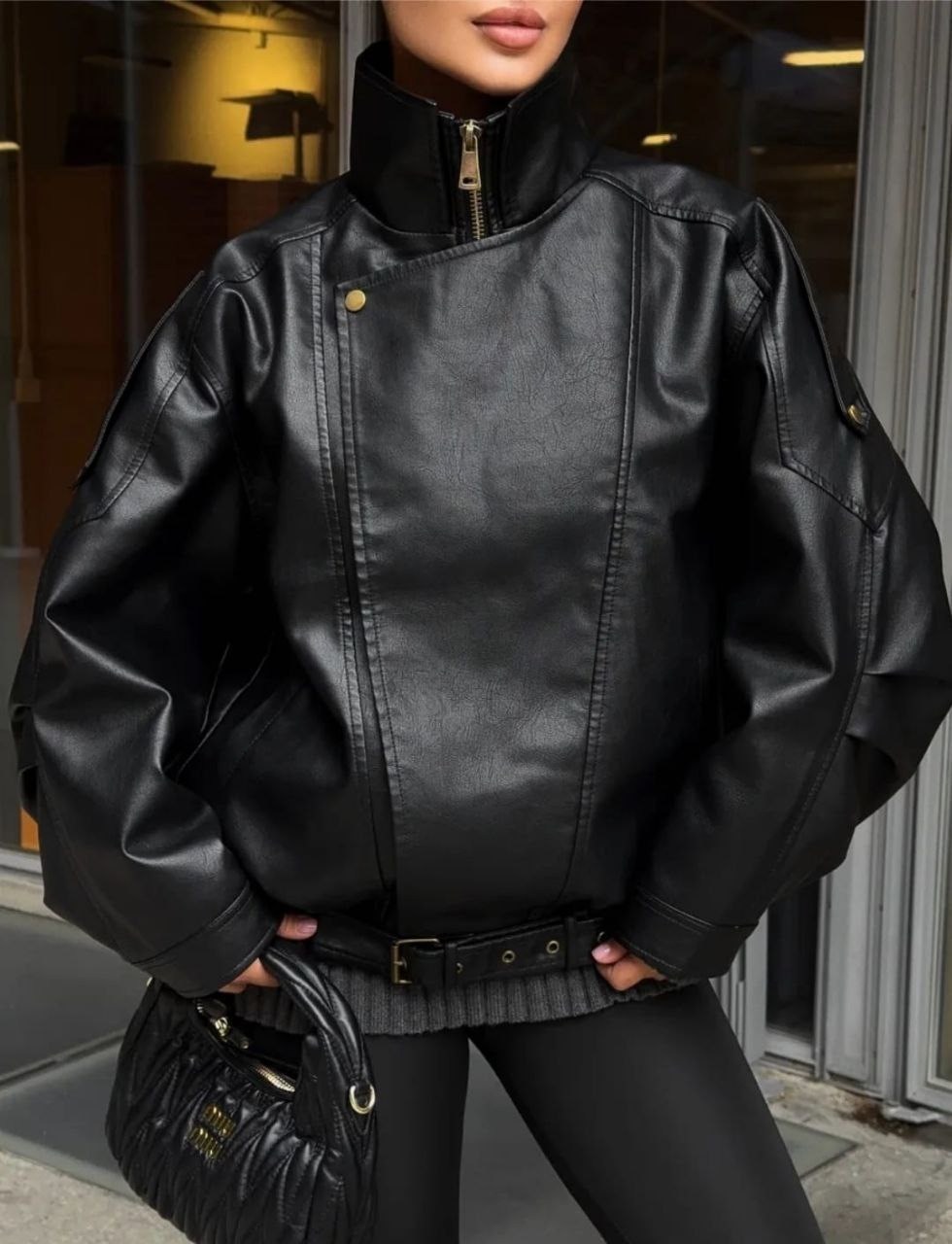 кожаная куртка женская,кожаная куртка,кожаная куртка женская оверсайз,куртка кожаная оверсайз,женская куртка из искусственной кожи