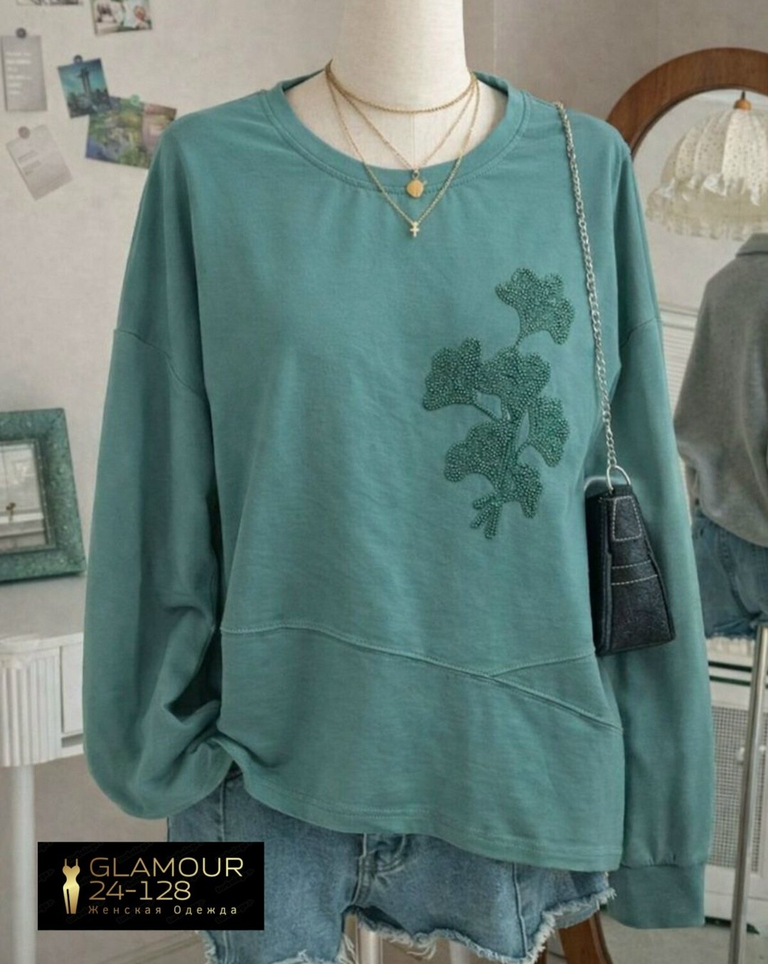 повседневный свитшот,зеленый свитшот,модные свитшоты,женский свитшот,толстовка модная