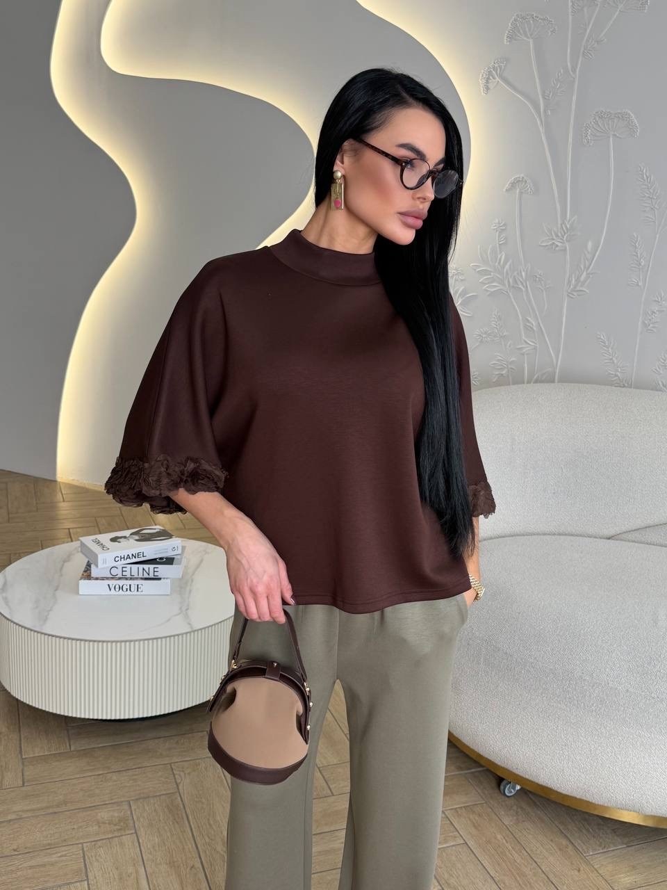 костюм с брюками и кофтой трикотажный оверсайз pavlotti,брючный костюм,костюм с брюками,трикотажная кофта,джемпер оверсайз