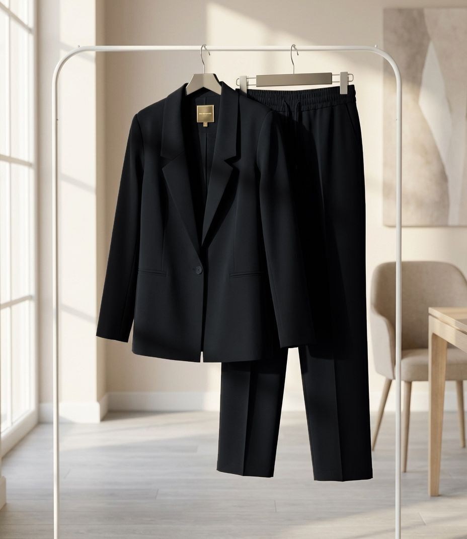 костюм с брюками,костюм классический,брючный костюм черный,женский брючный костюм,женский брючный костюм двойка