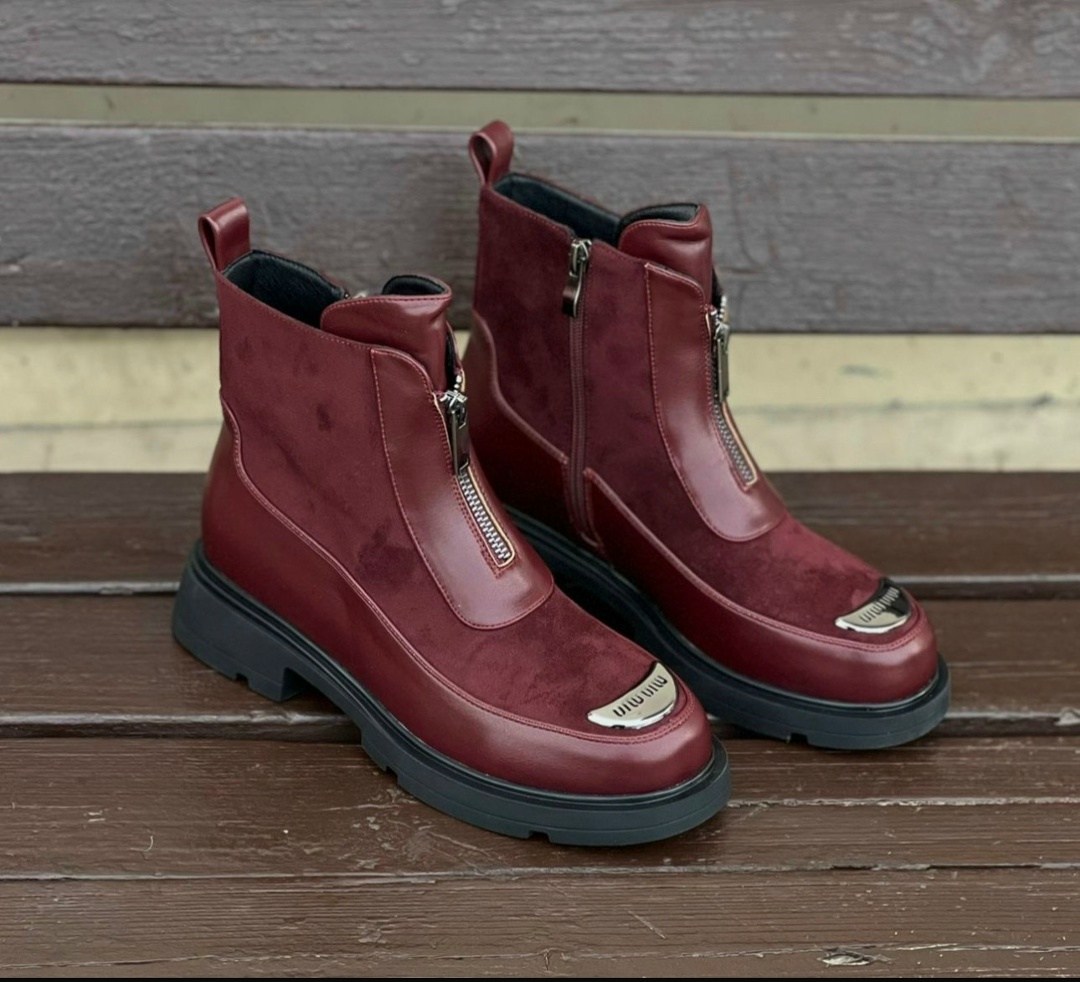 ,рандеву ботинки бордовые,бордовые ботинки,ботинки женские,бордовые зимние ботинки