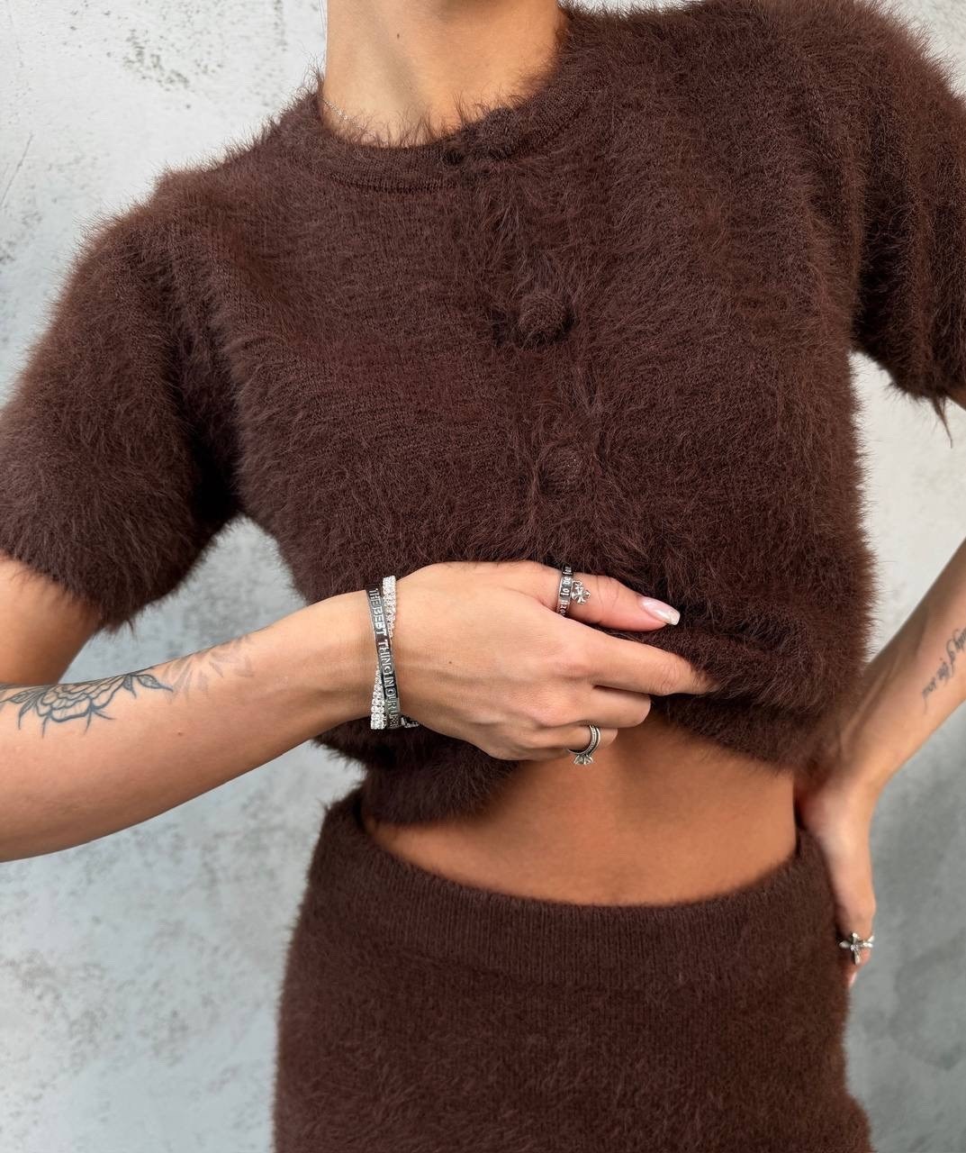 юбки макси,костюм вязаный с юбкой,юбка вязаная,костюм вязаный с юбкой шоколадный,костюм с юбкой и топом