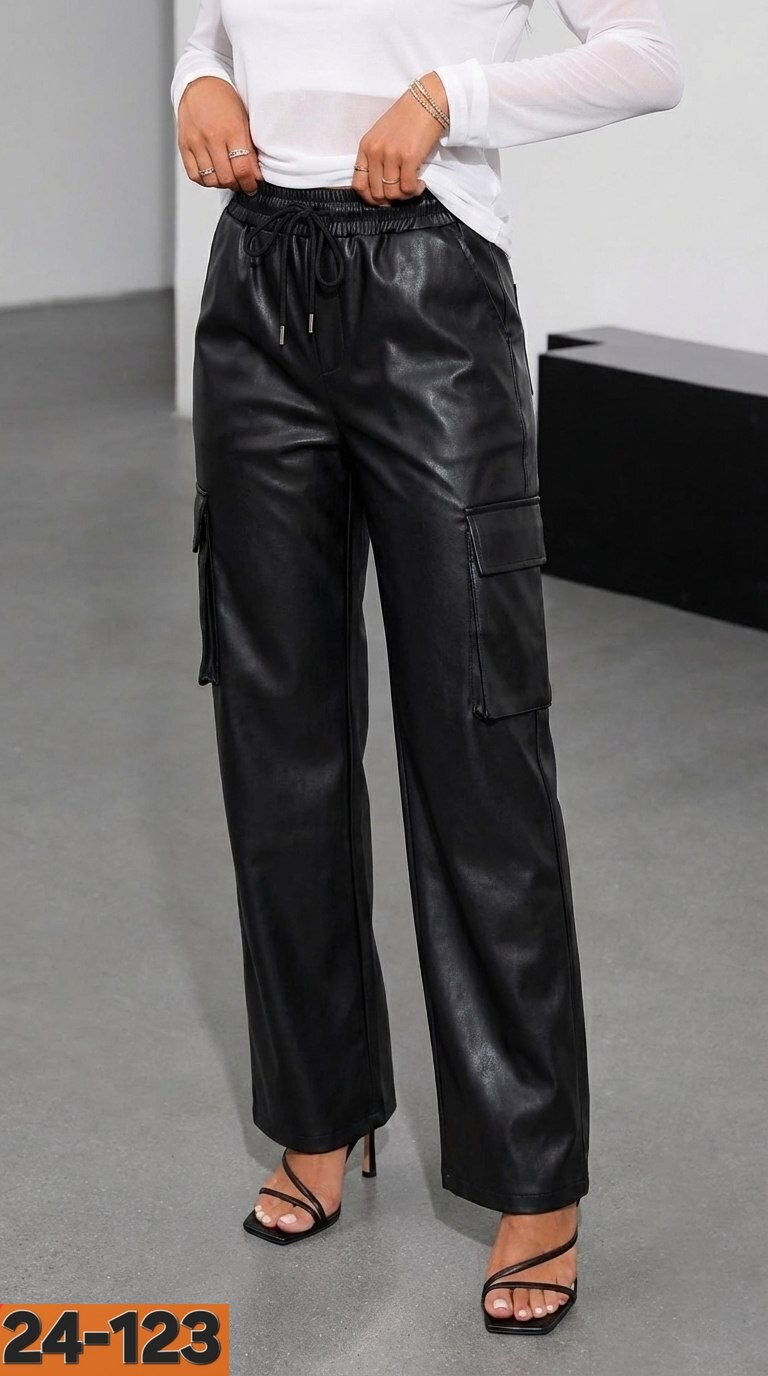 штаны кожаные,кожаные брюки,женские кожаные брюки,брюки палаццо из экокожи,брюки кожаные карго
