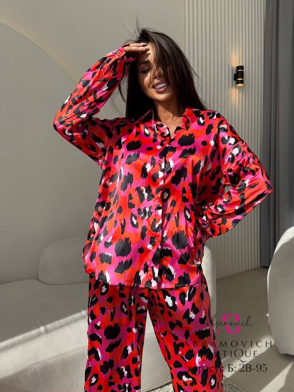 костюм женский,пижамные костюмы,костюм в пижамном стиле,женский пижамный комплект с леопардовым принтом,шелковый домашний костюм в пижамном стиле