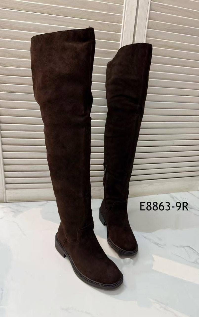 сапоги ботфорты,женские сапоги,замшевые сапоги эллос,замшевые сапоги,женские ботфорты