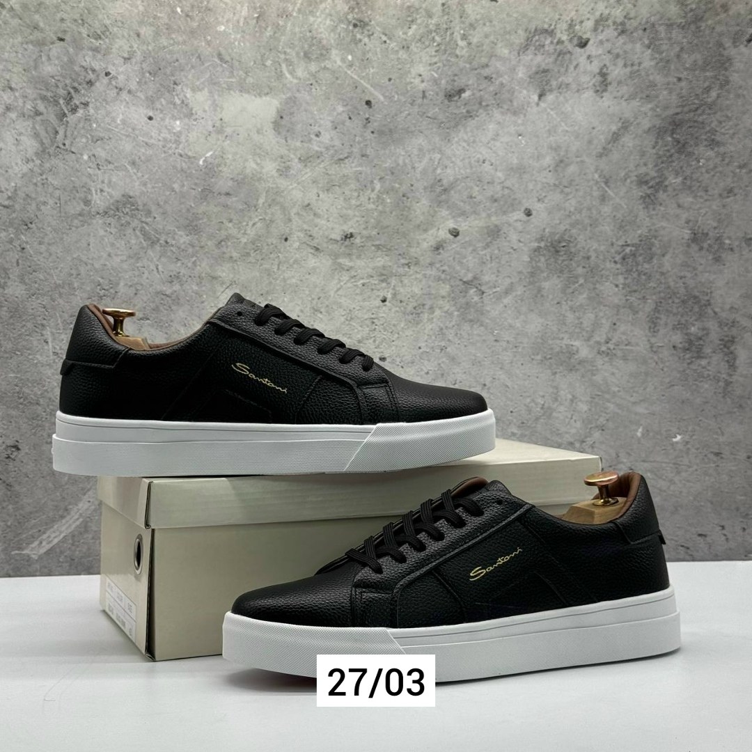 кеды мужские кожаные santoni черные premium,мужские кеды santoni,мужские кеды,,кеды santoni