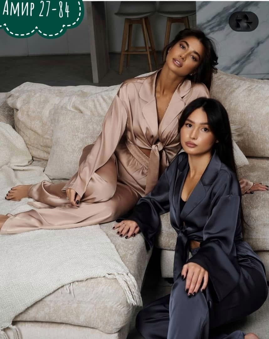 костюм в пижамном стиле из премиального шелка черный,пижама шелковая со штанами,атласный костюм женский в пижамном стиле,костюм в пижамном стиле,костюм