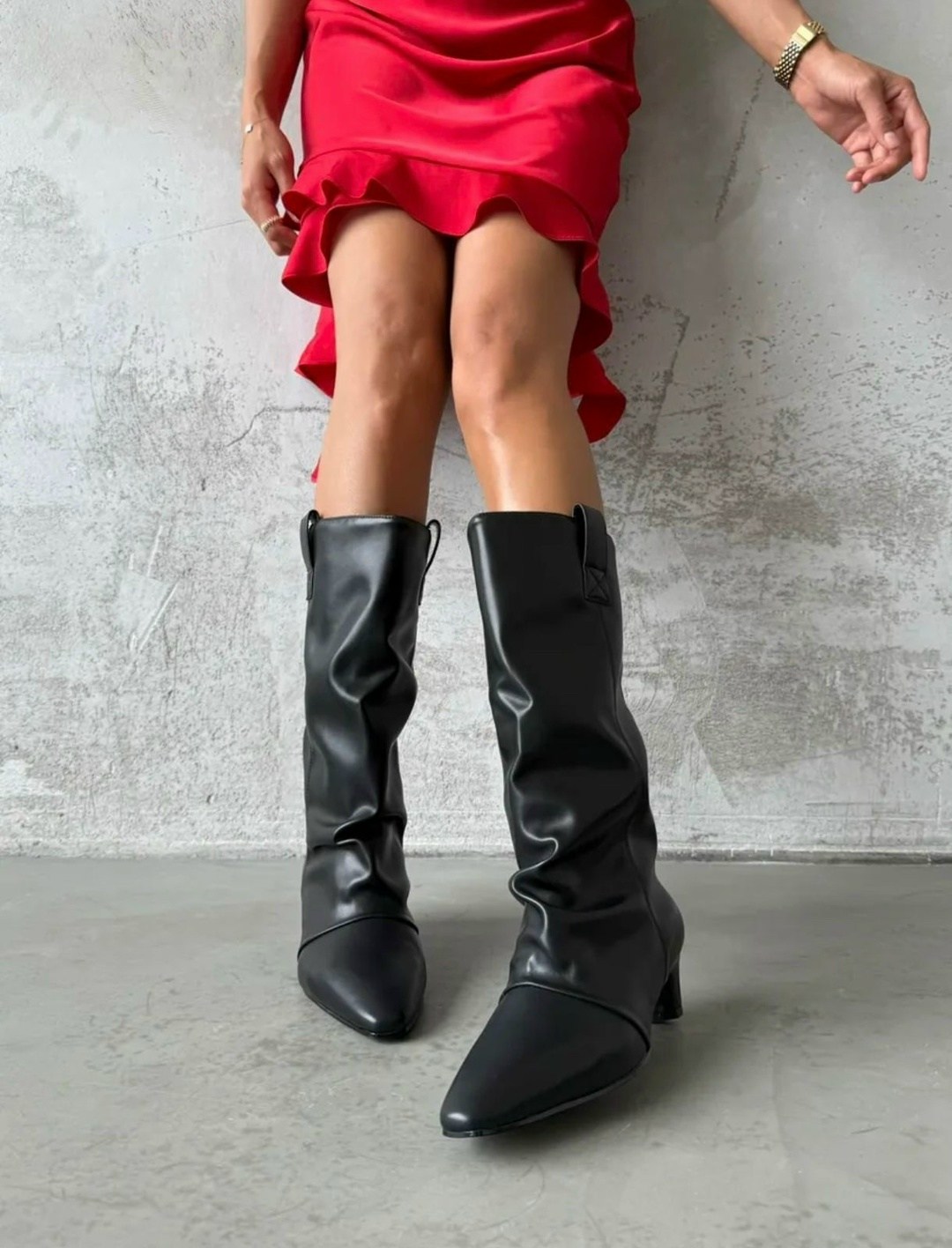 сапоги демисезонные на маленьком каблуке gh collection,сапоги,сапоги демисезонные на маленьком каблуке gh collection цвет черный,сапоги модные,женские высокие сапоги